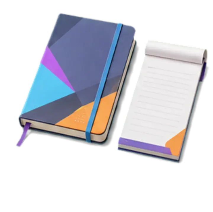 Ilustración 3D de cuadernos y blocs corporativos