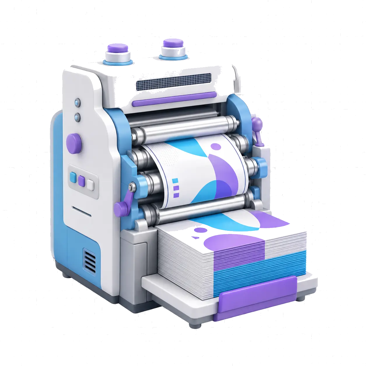Ilustración 3D de Impresión offset