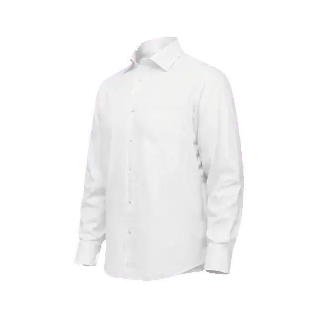 Camisa corporativa blanca de manga larga