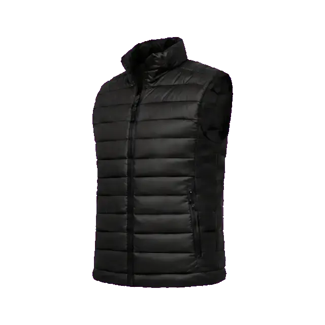 Chaleco acolchado negro para uniforme empresarial