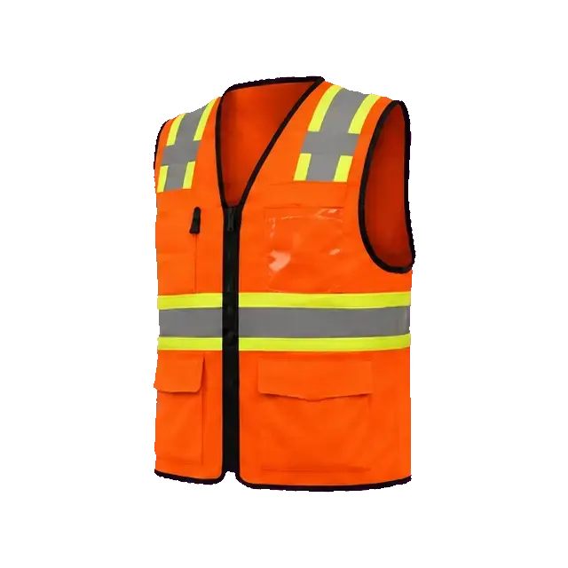 Chaleco naranja de seguridad con reflejantes
